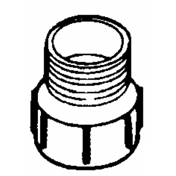 4 In. X 4 In. ABS Male Adapter